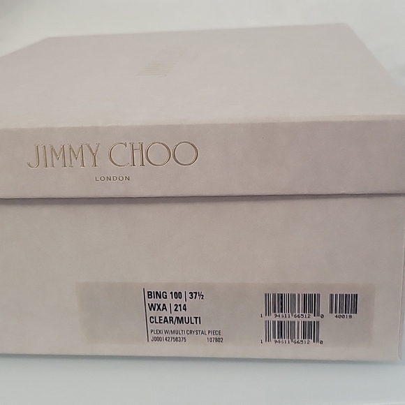 Jimmy choo Clear Mexi Mules with multiple colored crystal strap 37.5 - Picture 8 of 13